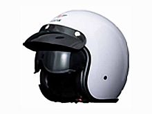Мотошлем VIRTUE MD-211 открытый с козырьком и визором белый (M)