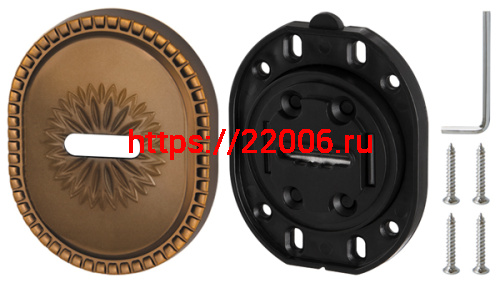 Накладка Armadillo (Армадилло) на сувальдный замок ESC.S-auto.CL/OV (PS-DEC CL) BB-17 коричневая бронза фото 4