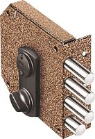 Замок Elbor (Эльбор) накладной сувальдный с задвижкой Базальт 1.05.59.МА (медный антик), 5 кл. /32780/