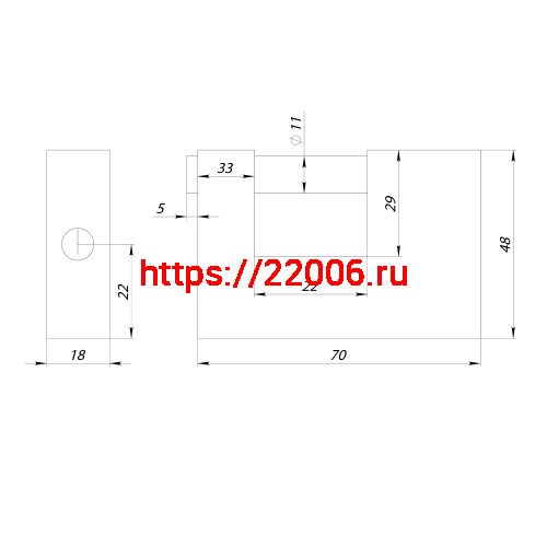 Замок Punto (Пунто) навесной PK-1670 3 key англ. фото 2