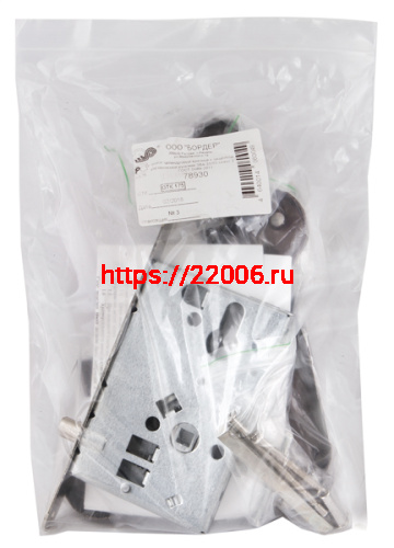 Корпус Sam (Сам) врезного замка с защёлкой в комплекте с ручкой ЗВ4-31/55 (медный антик) /78930/ фото 3