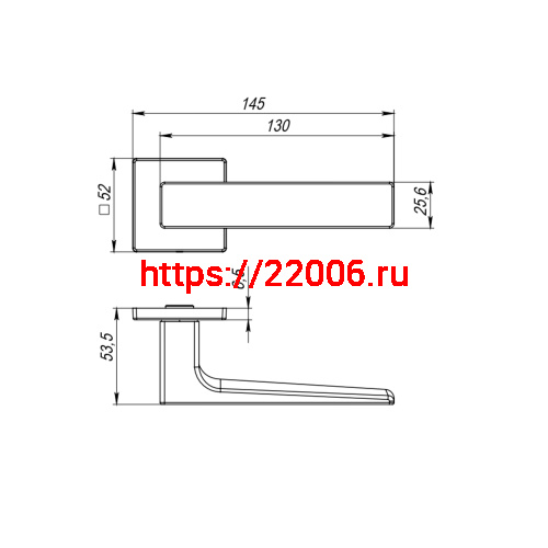 Ручка Fuaro (Фуаро) раздельная K.RL52.REDLINE (RED LINE RL) SSC-16 сатинированный хром фото 2