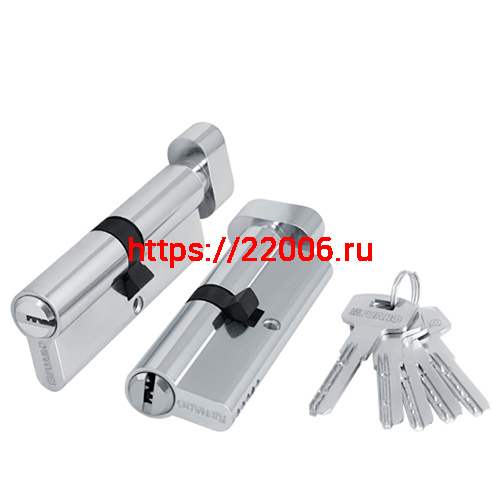 Цилиндровый Fuaro (Фуаро) механизм (200 ZM/110) 2000ZMKnob110(55+10+45) CP хром 5Key с вертушкой