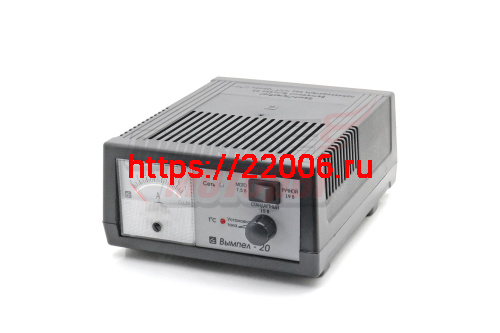 Зарядное устройство ВЫМПЕЛ-20 (6В/12В, зарядный ток 0,4-7А 3-х режимный, стрелочный амперметр)