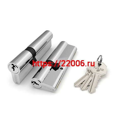 Цилиндровый Fuaro (Фуаро) механизм (100 CA/105) 1000CAKey105(30+10+65) CP хром 3Key