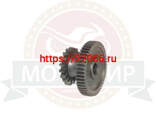 Шестерня эл. стартера двойная GY6 125/150  49Z-17Z (отв. d10мм) FT150T(1001) фото 2