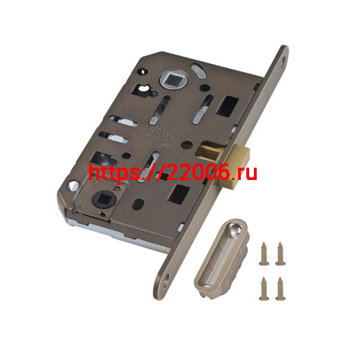 B06102.50.12.567 AGB (АГБ) Защелка врезная WC (ант. бр.) с отв. пл. B02402.05.12 MEDIANA POLARIS фото 2