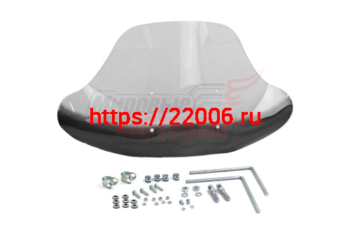 Щиток ветровой с полосой (3мм) (для квадроциклов) с крепежами