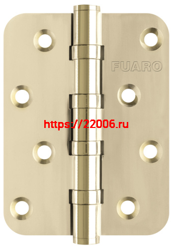 Петля Fuaro (Фуаро) универсальная IN4400U-R10 PB (4BB-R10 100x75x2,5) латунь