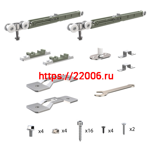 Комплект Armadillo (Армадилло) для раздвижных профильных дверей SLD.Comfort-PRO.SET2.PROF soft close/80 фото 2