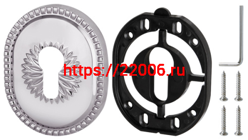 Декоративная накладка Armadillo (Армадилло) на цилиндр ET-DEC CL (ATC Protector 1) СР Хром фото 4