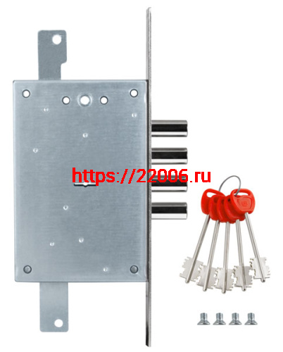 Замок Guardian (Гардиан) врезной сувальдный ЗВ 20.02 Т с тягами, 5 кл. (длинный кл. 54 мм) /123:223:3/ фото 3