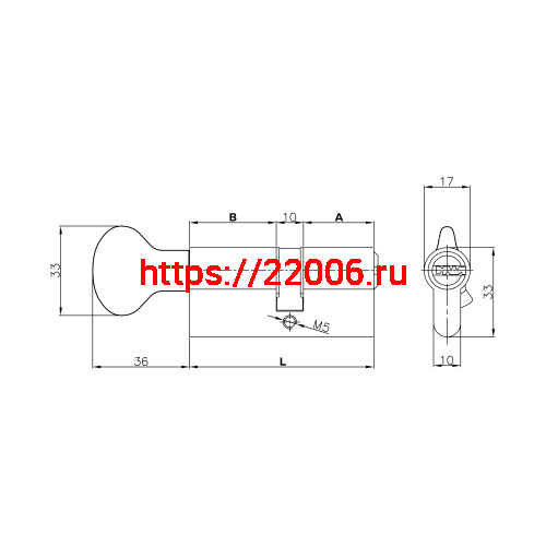 Цилиндровый механизм Kale kilit (Кале килит) с вертушкой 164 SM/62 (26+10+26) mm никель 5 кл. фото 5