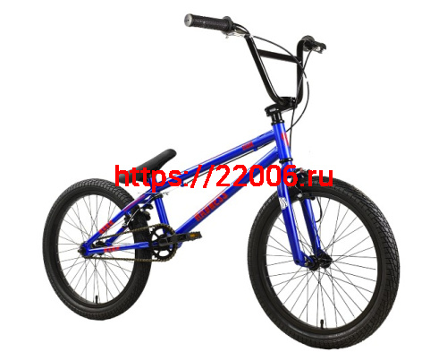 Велосипед 20" Stark'25 Madness BMX 1 (рама ст.,клещ. торм.) ярко-синий/красный/черный