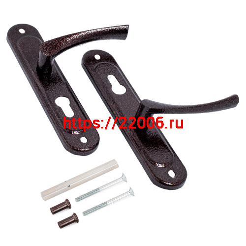 Ручка дверная Zenit (Зенит) на планке РФ1-55.17 (медь) фото 2