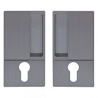 B30003.00.32 AGB (АГБ) Ручка WAVE под цилиндр (мат хром), для распашных дверей