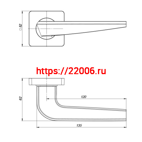 Ручка Punto (Пунто) раздельная K.ZQ51.BIO (BIO ZQ) GR-23 графит фото 2