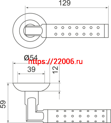 Ручка Armadillo (Армадилло) раздельная R.LD54.Eridan37 (Eridan LD37) SN/CP-3 матовый никель/хром TECH (кв. 8х140) фото 3