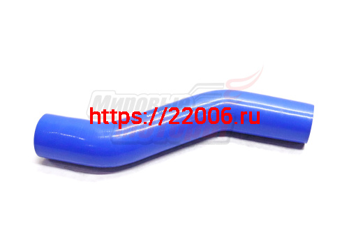 Патрубок радиатора нижний МАЗ, силикон.,синий,армир. L510мм,d70мм. (HH043)