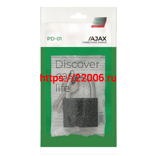 Замок Ajax (Аякс) навесной PD-0163 (PD-01-63) 3 key англ. фото 2