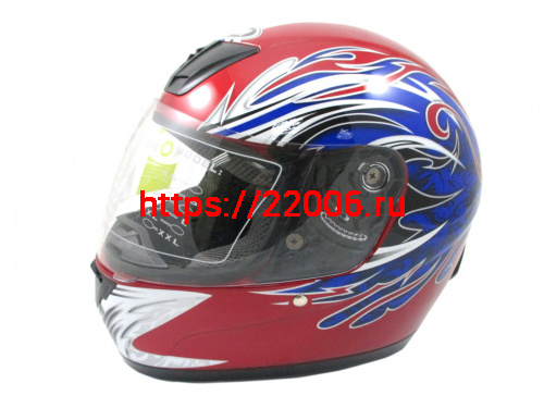 Мотошлем YM-802А красный (XS)