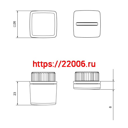 Ручка Punto (Пунто) поворотная BK6.K.EL.Q27 BL-24 черный фото 2