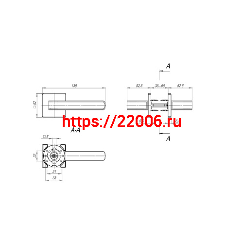 Ручка Fuaro (Фуаро) раздельная K.SL52.NEO (NEO SL) SSC/CP-16 сатинированный хром/хром фото 2