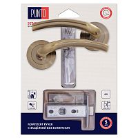 Комплект ручек Punto (Пунто) с защелкой без запирания LM/A SET45R.TLK52.LOGICA/HD ABG-6 бронза