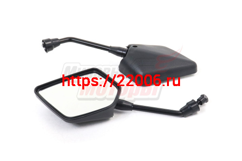 Зеркала (147) пласт. пятиугольные (стрелка), d10, скутер