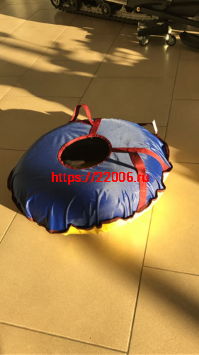 Санки-ватрушки Стандарт 110  (дно - тент 550гр./м.кв; верх -  ткань цветная 600гр./м.кв)