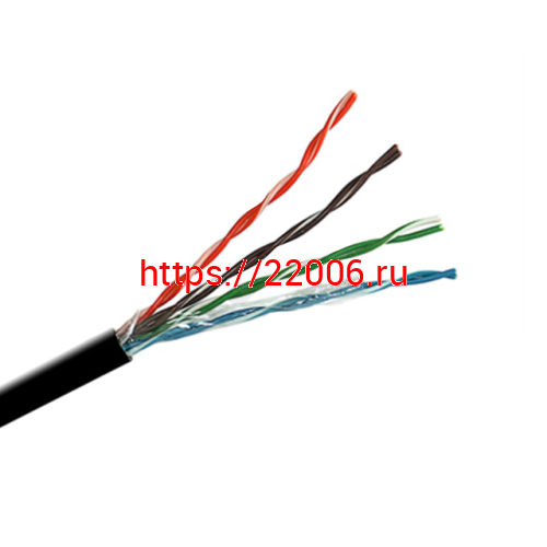 Кабель DIVISAT UTP 4PR 24AWG Cu CAT 5e, OUTDOOR (0.48) 305м Кабель DIVISAT UTP 4PR 24AWG Cu CAT 5e, OUTDOOR (0.48) 305м