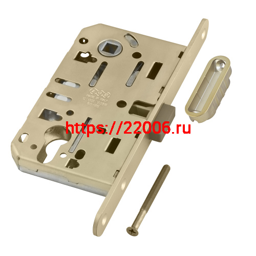 B06103.50.23.640 AGB (АГБ) Корпус врезного замка магнитный под цил. (мат.лат.) MEDIANA POLARIS с отв.пл.(скин)