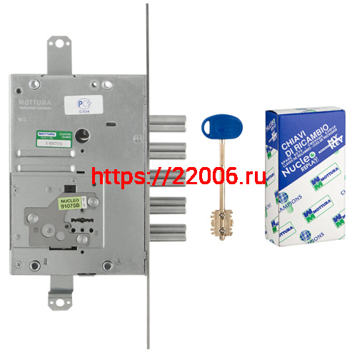 Замок Mottura (Моттура) врезной сувальдный 52.J525M-D MyKey (правый), ключ 40 мм, без накл. фото 2