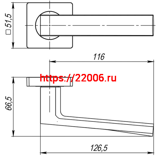 Ручка Ajax (Аякс) раздельная K.JK51.ERGO (ERGO JK) CP-8 хром фото 2