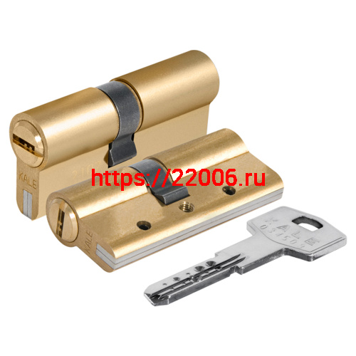 Цилиндровый Kale kilit (Кале килит) механизм 164 DBN-E/70 (30+10+30) mm латунь 5 кл.