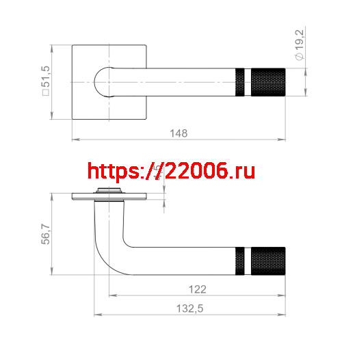 Ручка Armadillo (Армадилло) раздельная K.YM.CANNOLI MWSC-33 итальянский тисненый фото 4