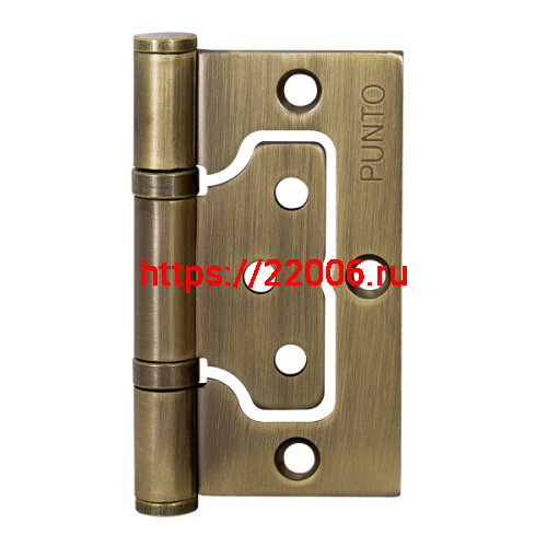 Петля Punto (Пунто) универсальная без врезки IN3200W WAB (200-2B 75x2,5) мат. бронза