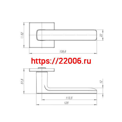 Ручка Punto (Пунто) раздельная K.ARC.Q52.VIVA CP-8 хром фото 2
