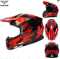 Мотошлем VIRTUE MD-902 Кросс красно-черный (L)