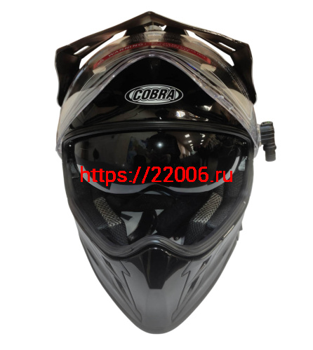 Шлем кроссовый со стеклом (туринг) СНЕГОХОДНЫЙ COBRA EC H331, черный, с ПОДОГРЕВОМ ВИЗОРА, размер M фото 3 Шлем кроссовый со стеклом (туринг) СНЕГОХОДНЫЙ COBRA EC H331, черный, с ПОДОГРЕВОМ ВИЗОРА, размер M фото 3