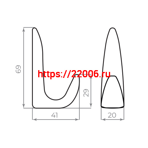Крючок Ajax (Аякс) настенный MB-LM/K-002 GP золото фото 7