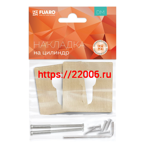 Накладка Fuaro (Фуаро) под цилиндр ET.K.DM51 (ET DM) SSG-39 сатинированное золото фото 2