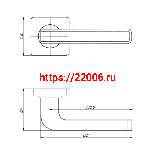 Ручка Punto (Пунто) раздельная K.ZQ51.FUTURA (FUTURA ZQ) SN/WH-19 матовый никель/белый фото 2