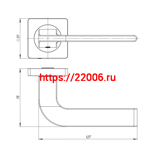 Ручка Ajax (Аякс) раздельная K.JK51.SPLINE (SPLINE JK) SSC-16 сатинированный хром фото 3
