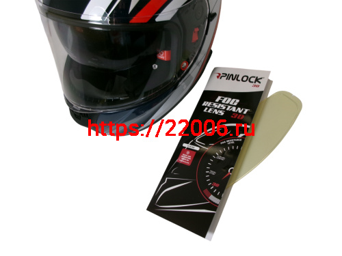 Шлем TVS RACING (Индия) STREET D/V NAVY BLUE RED размер XL, + пинлок в комплекте, очки фото 6