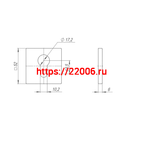 Накладка Punto (Пунто) под цилиндр ET.K.ARC.Q52 (ET ARC) BL-24 черный фото 3