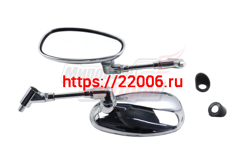 Зеркала (012) Каплевидные объемные ХРОМ (КРЕПКОЕ ОСНОВАНИЕ) (10 mm) (в уп. 50 пар)