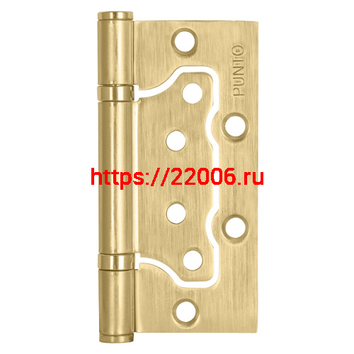 Петля Punto (Пунто) универсальная без врезки IN4200W SB (200-2B 100x2,5) мат. золото