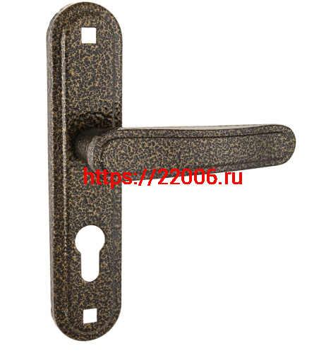 Ручка дверная Absolyute (Абсолют) на планке РФ1-55/03А (бронза антик)