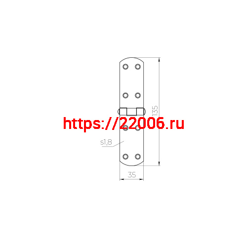 Петля Ajax (Аякс) французская LM/IN140x35x2FR YZN желтый цинк фото 2